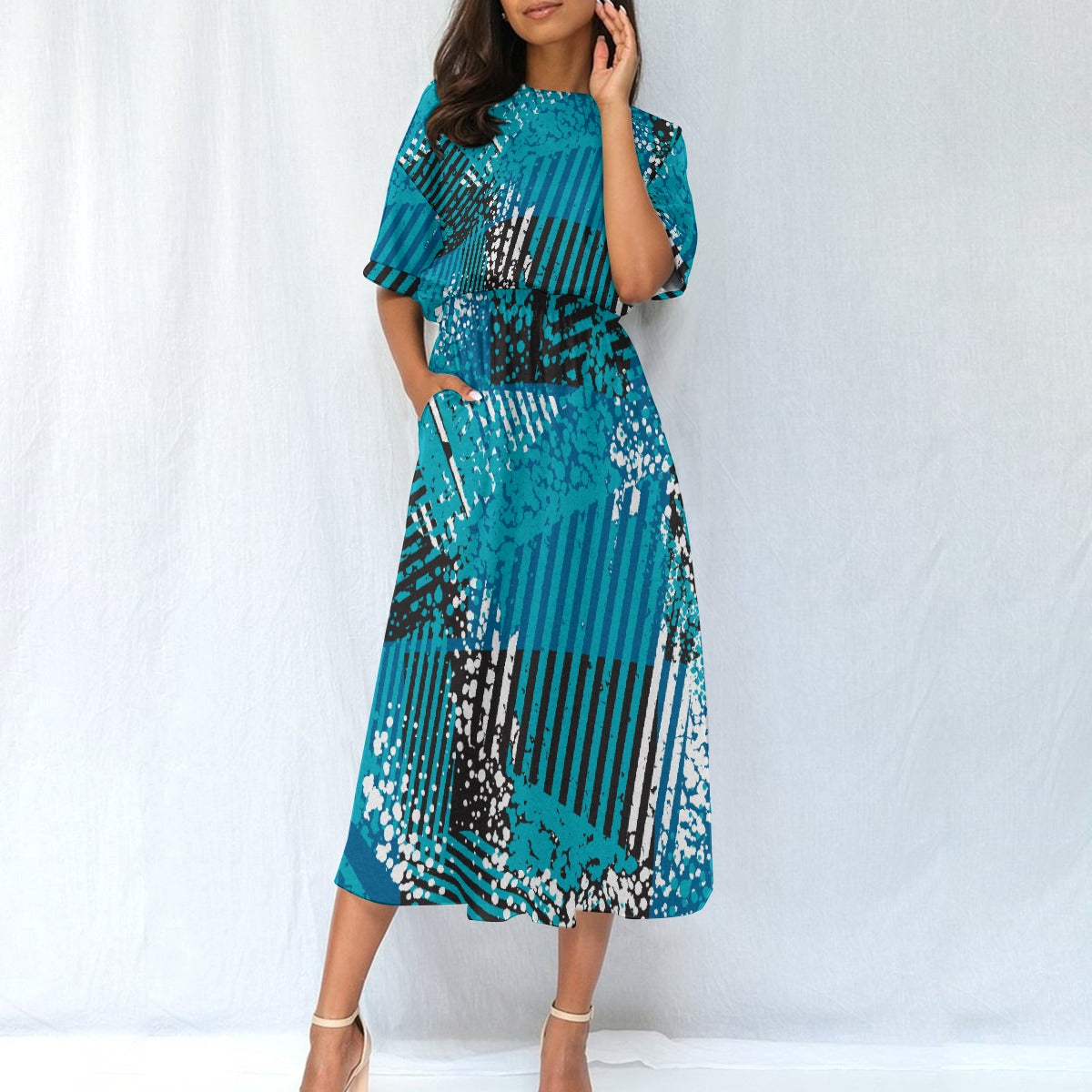 All-Over Print Women's Elastic Waist Dress