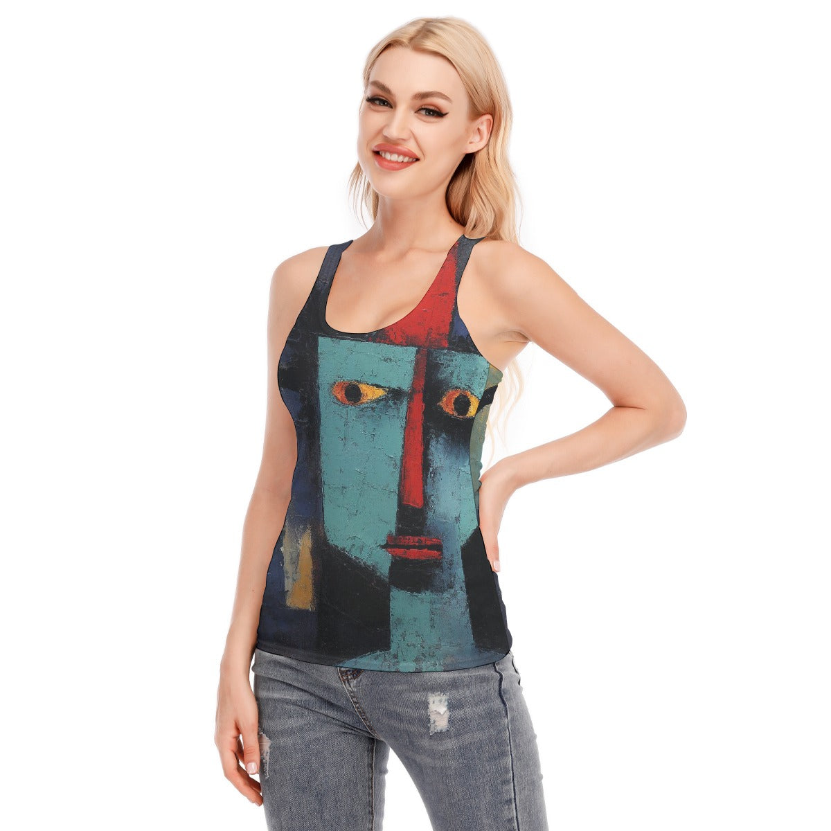 All-Over Print Women's Racer Vest | 190GSM Cotton