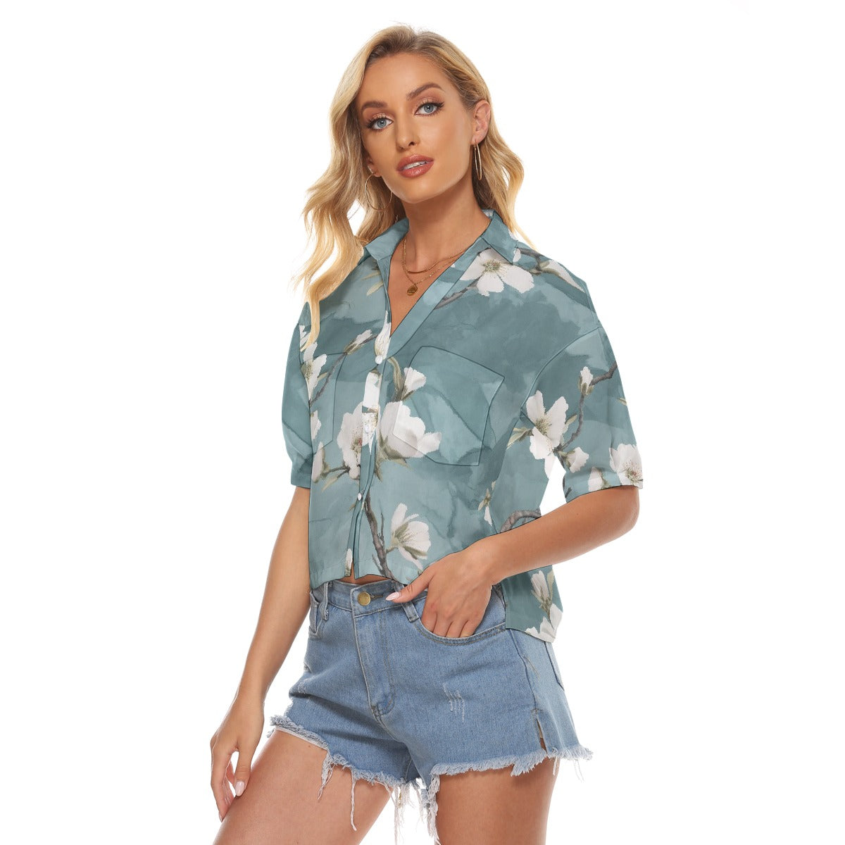 All-Over Print Women's V-neck Shirts