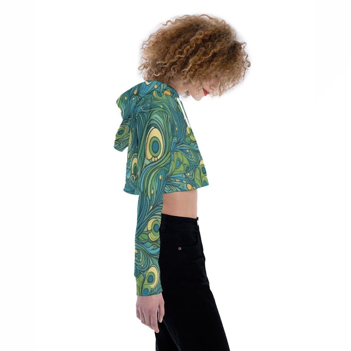 All-Over Print Women's Crop Top Hoodie