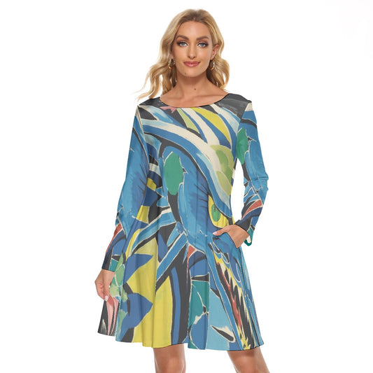 All-Over Print Women's Crew Neck Dress