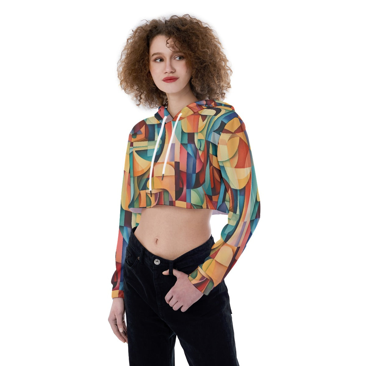 All-Over Print Women's Crop Top Hoodie