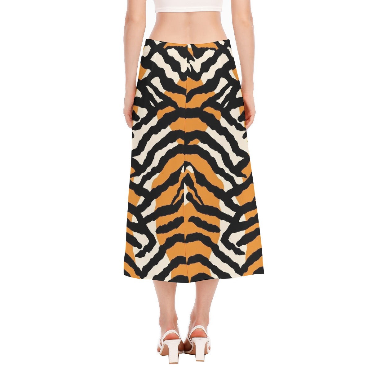 All-Over Print Women's High Slit Long Skirt