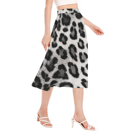 All-Over Print Women's Long Section Chiffon Skirt