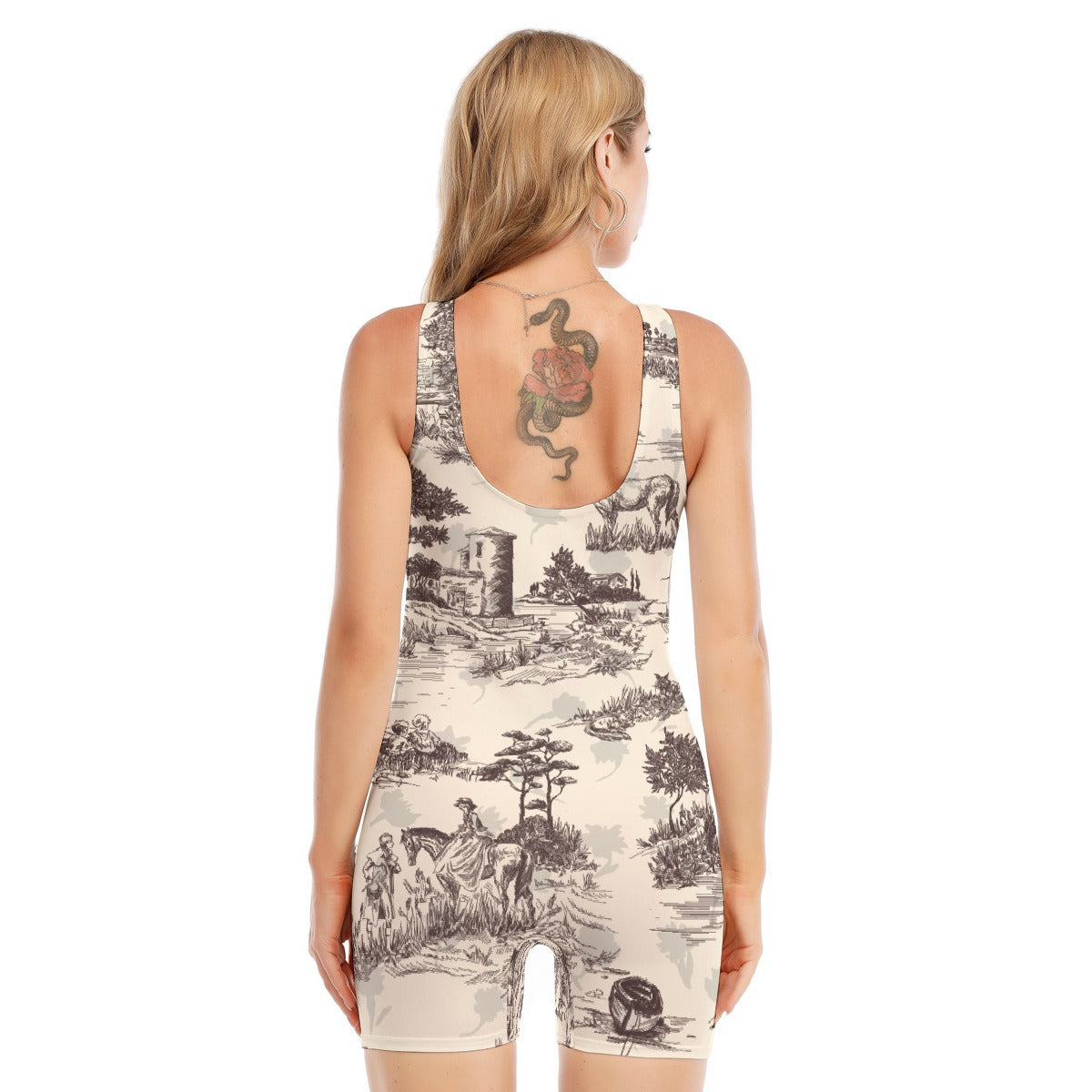 All-Over Print Women's Sleeveless One-piece Swimsuit