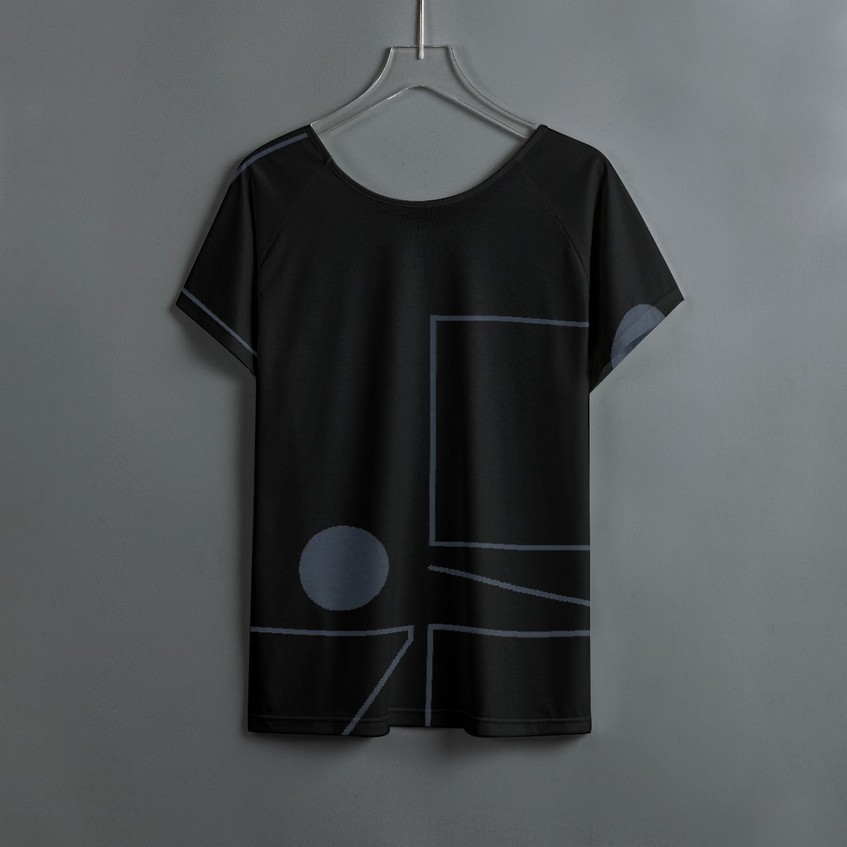 All-Over Print Women's Round Neck T-shirt With Raglan Sleeve