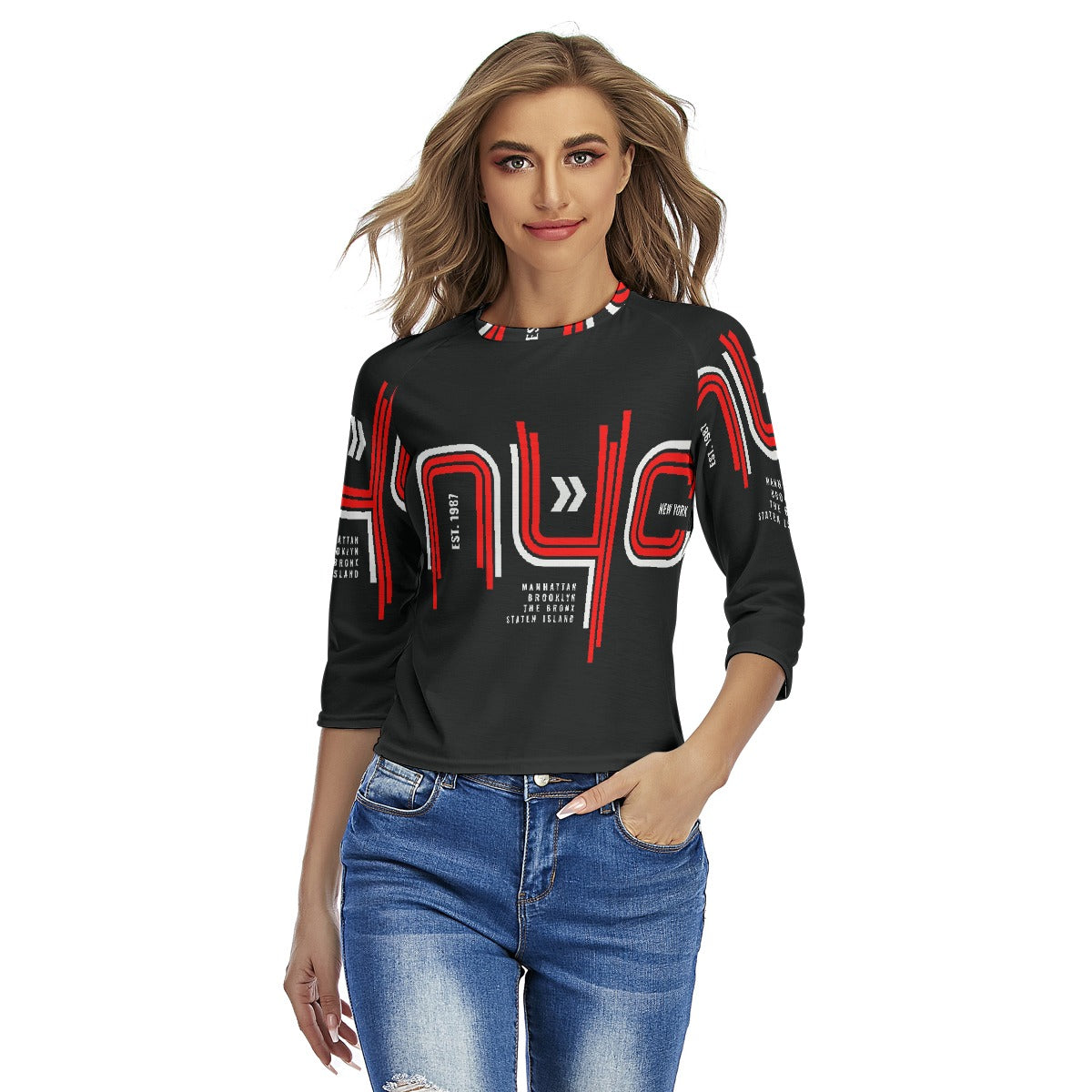 All-Over Print Women's Raglan Sleeves T-shirts