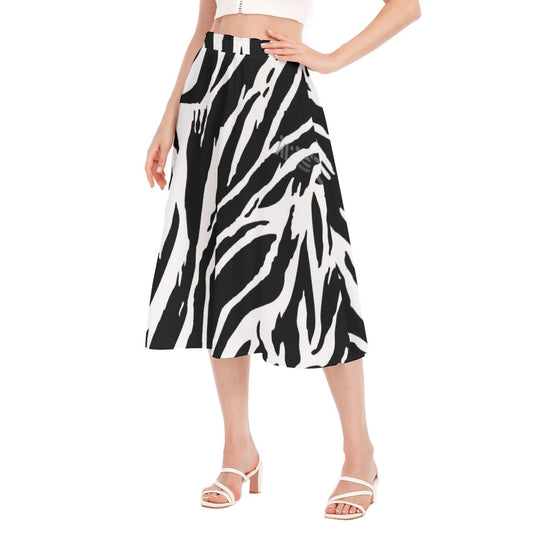 All-Over Print Women's Long Section Chiffon Skirt