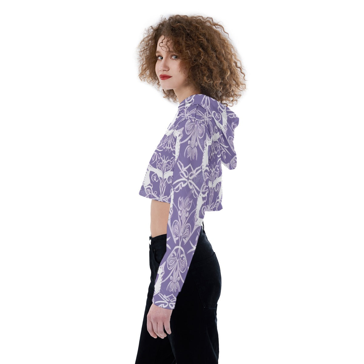All-Over Print Women's Crop Top Hoodie