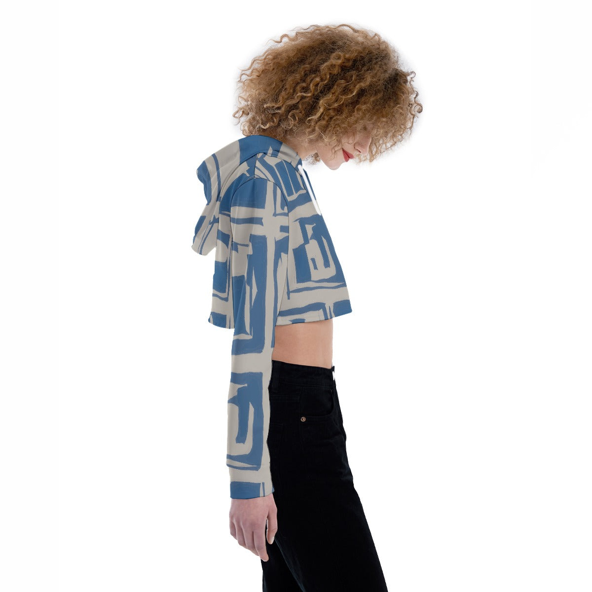 All-Over Print Women's Crop Top Hoodie