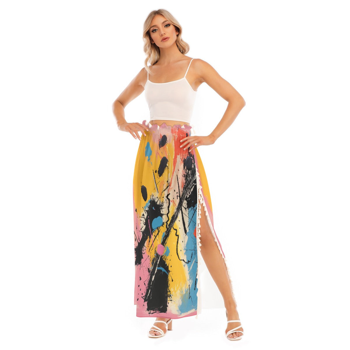 All-Over Print Women's Side Split Skirt