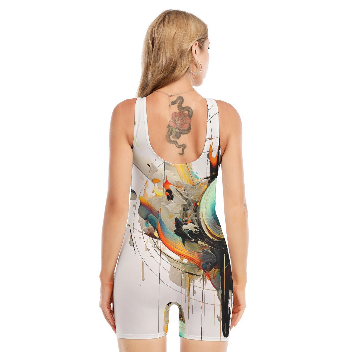 All-Over Print Women's Sleeveless One-piece Swimsuit