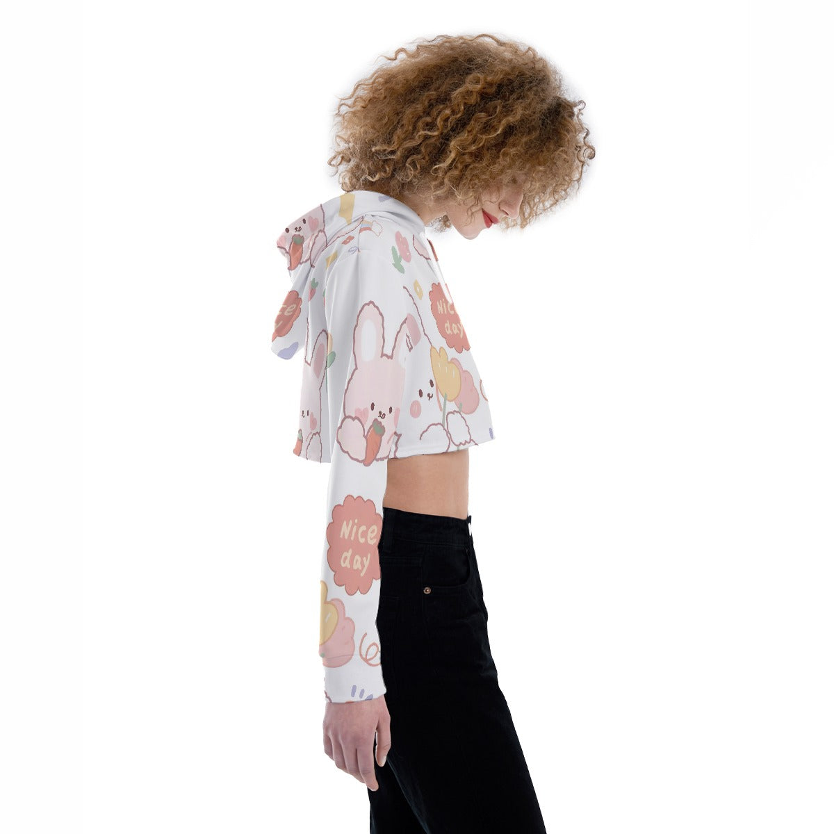 All-Over Print Women's Crop Top Hoodie