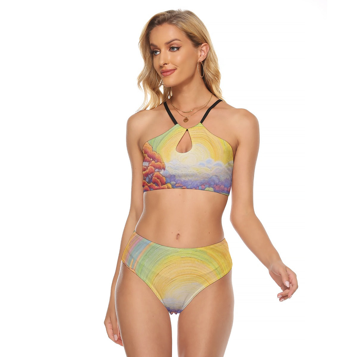 All-Over Print Women's Cami Keyhole One-piece Swimsuit