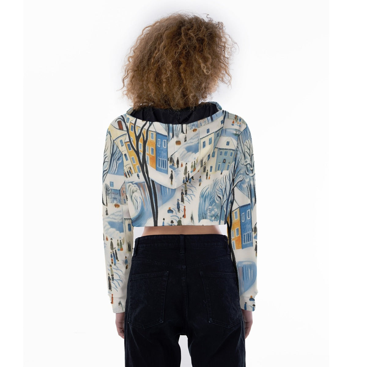 All-Over Print Women's Crop Top Hoodie