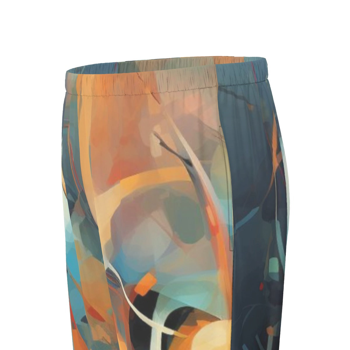 All-Over Print Women's Long Sleeve Pajama Set With Black Contrast Piping