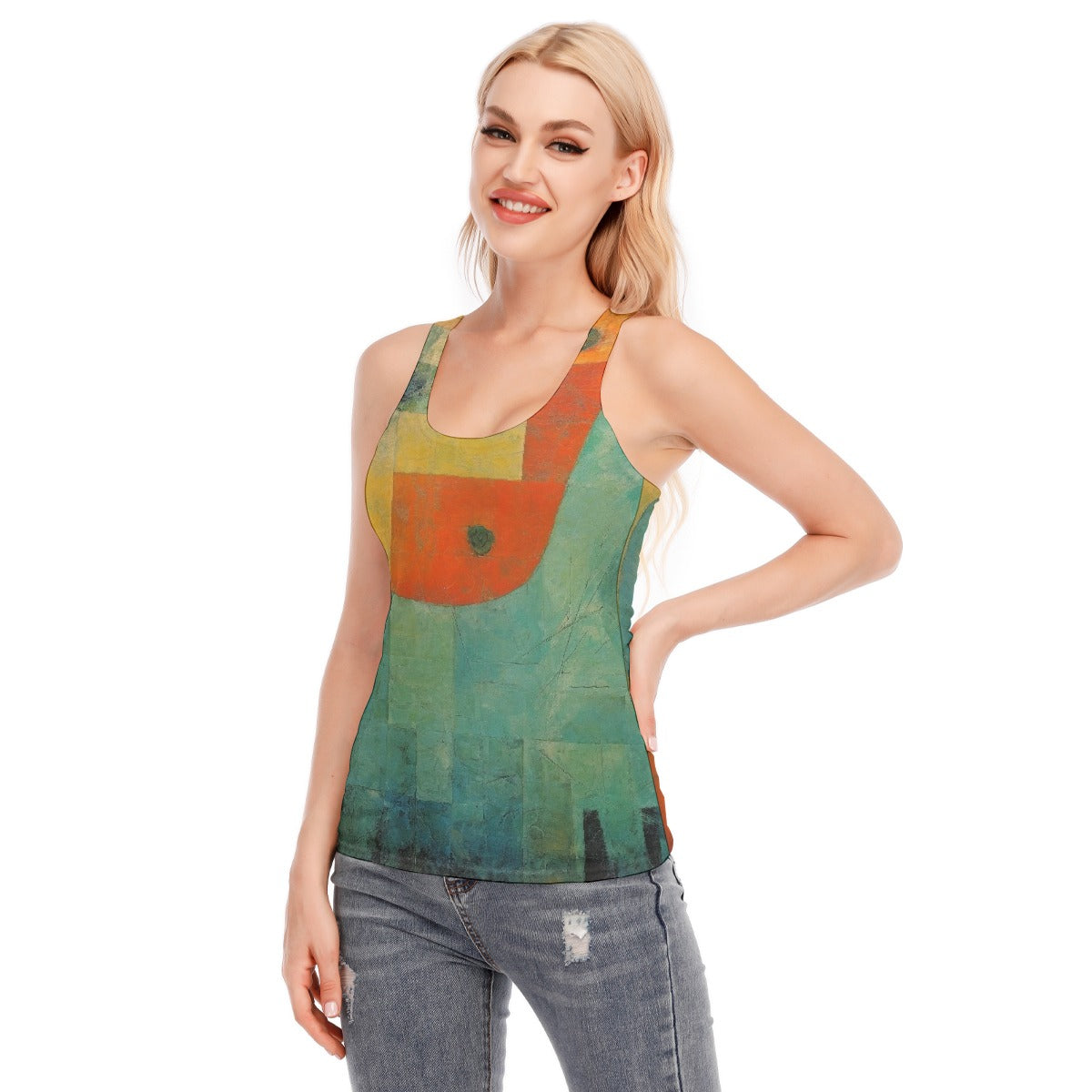 All-Over Print Women's Racer Vest | 190GSM Cotton