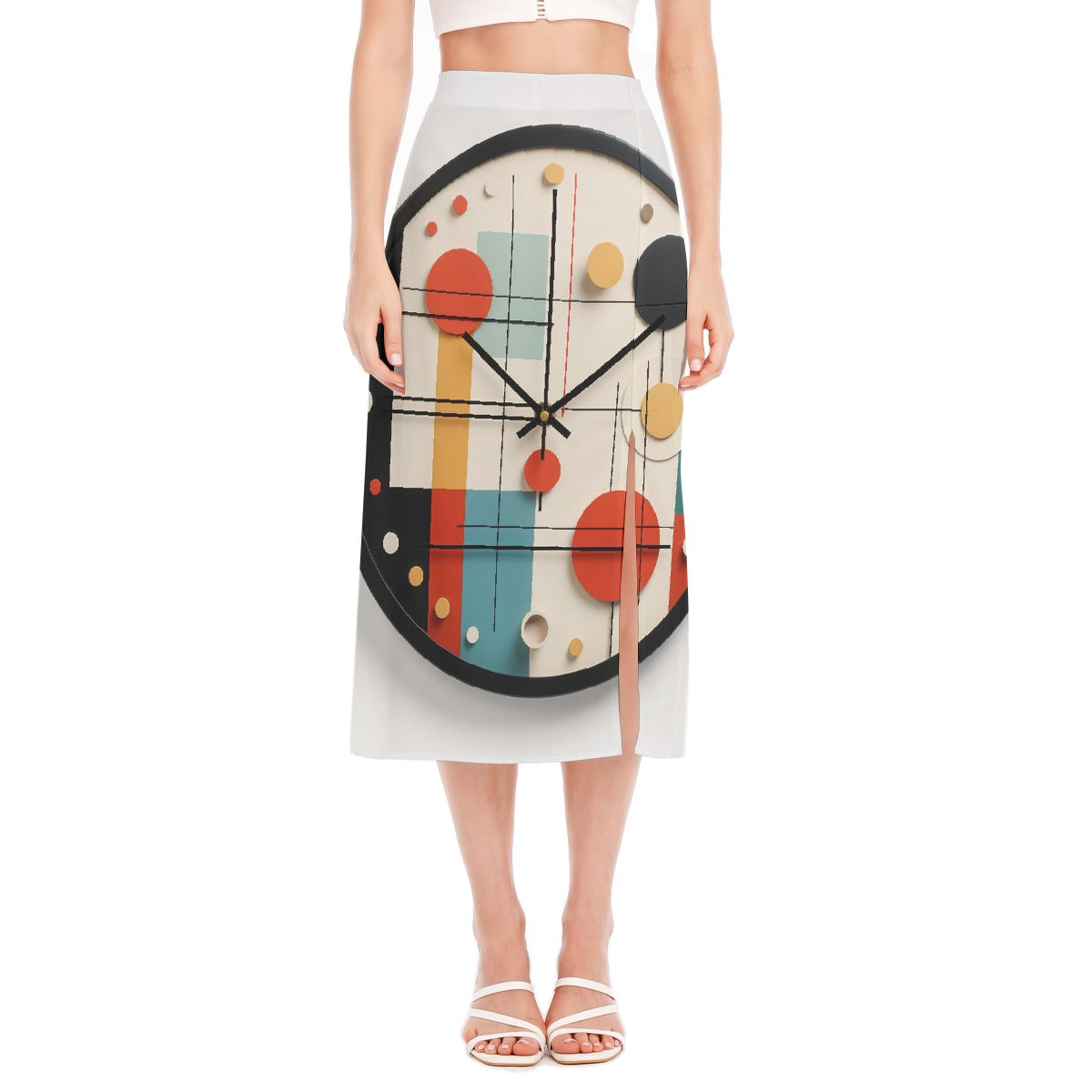 All-Over Print Women's High Slit Long Skirt