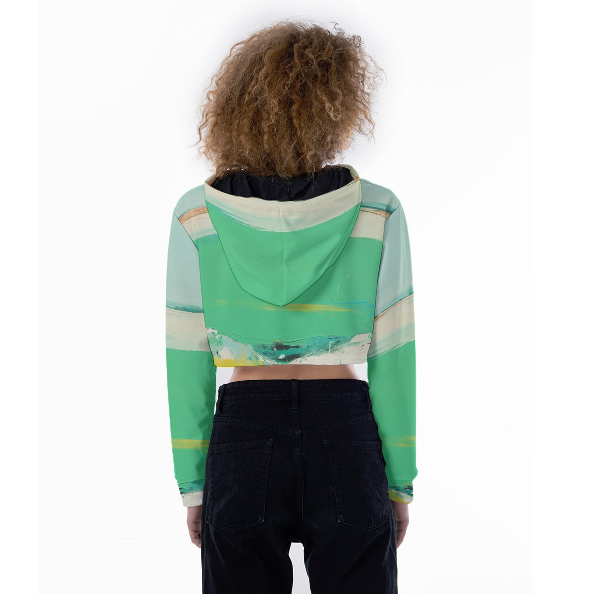 All-Over Print Women's Crop Top Hoodie
