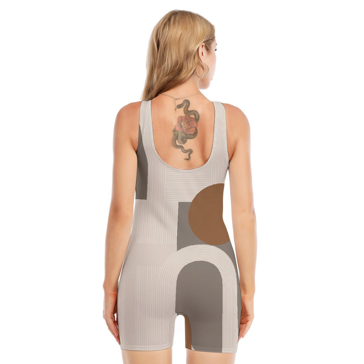 All-Over Print Women's Sleeveless One-piece Swimsuit