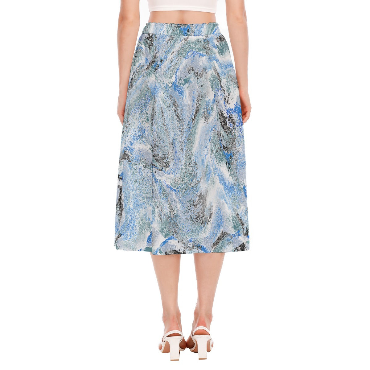All-Over Print Women's Long Section Chiffon Skirt
