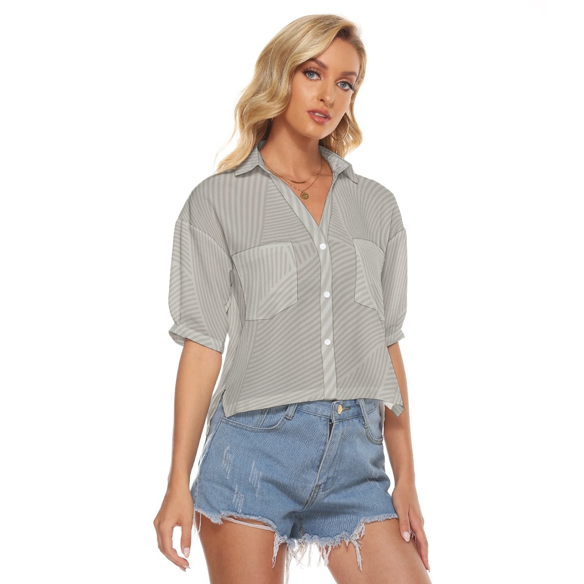 All-Over Print Women's V-neck Shirts