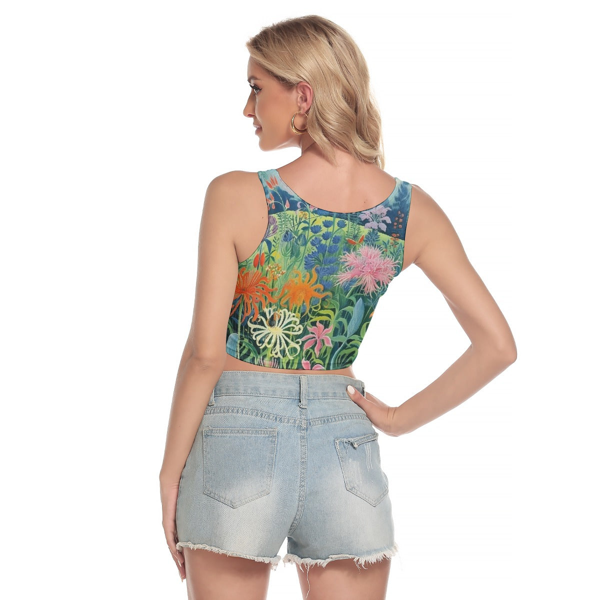 All-Over Print Women's Sport Crop Tank Top