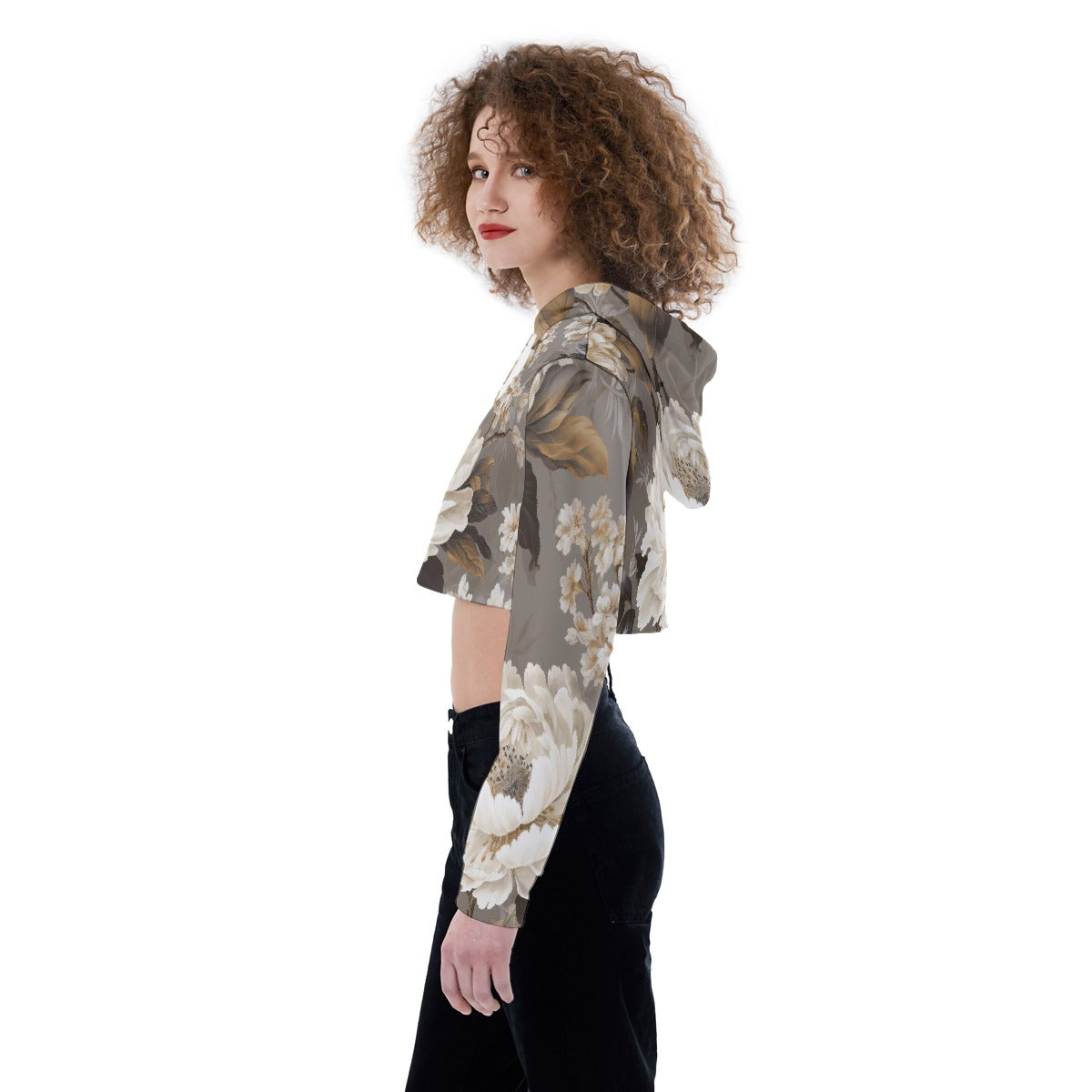 All-Over Print Women's Crop Top Hoodie