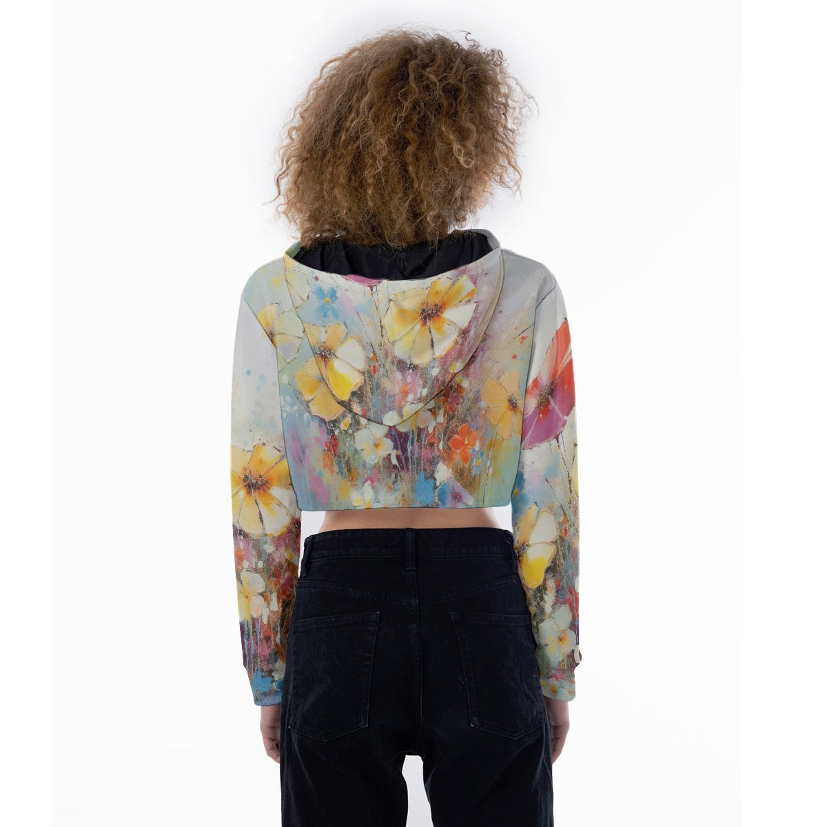 All-Over Print Women's Crop Top Hoodie