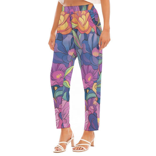 All-Over Print Women's Loose Straight-leg Pants