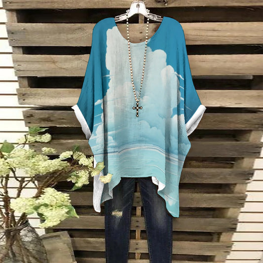 All-Over Print Women's Bat Sleeve Shirt