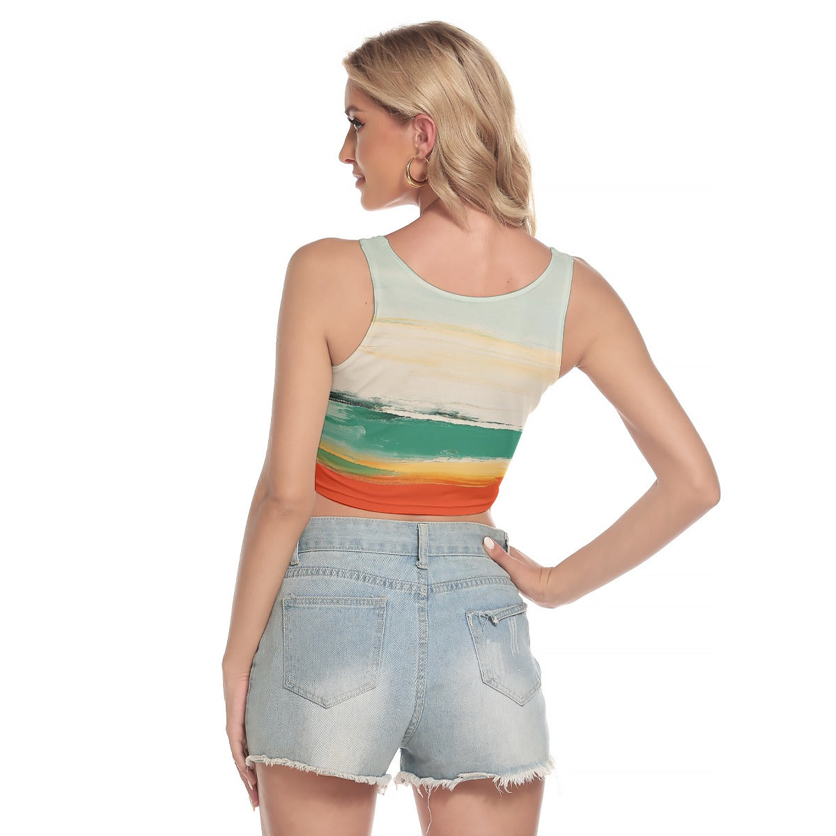 All-Over Print Women's Sport Crop Tank Top