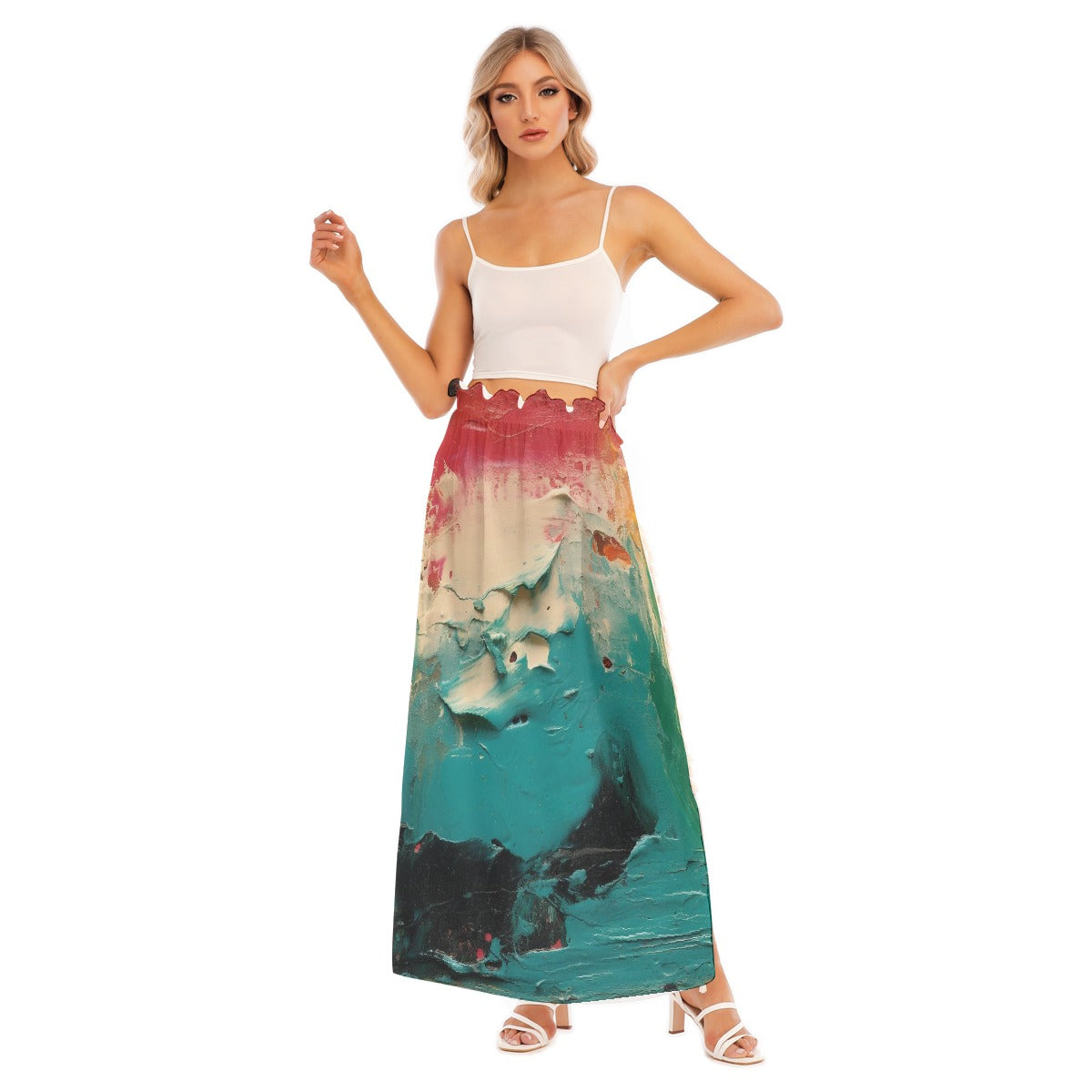 All-Over Print Women's Side Split Skirt