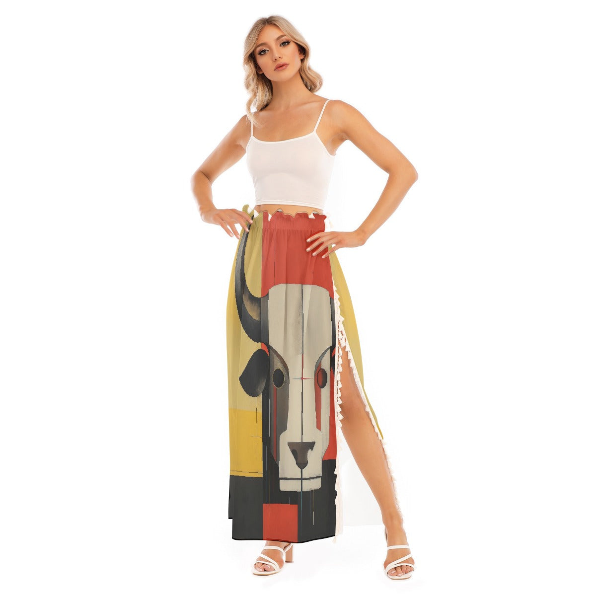 All-Over Print Women's Side Split Skirt
