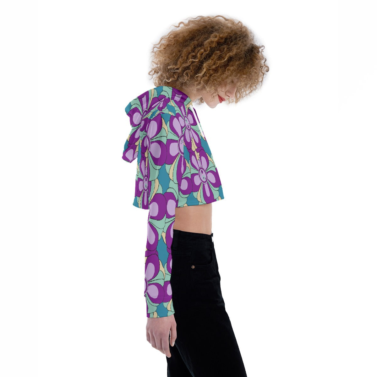 All-Over Print Women's Crop Top Hoodie