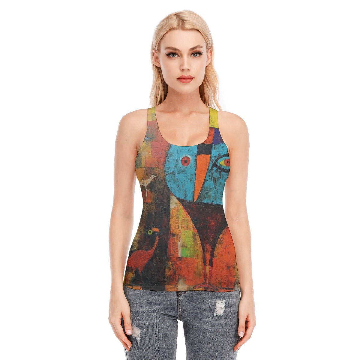 All-Over Print Women's Racer Vest | 190GSM Cotton