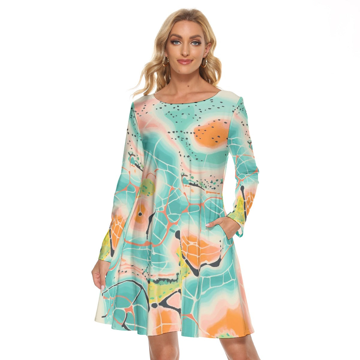 All-Over Print Women's Crew Neck Dress