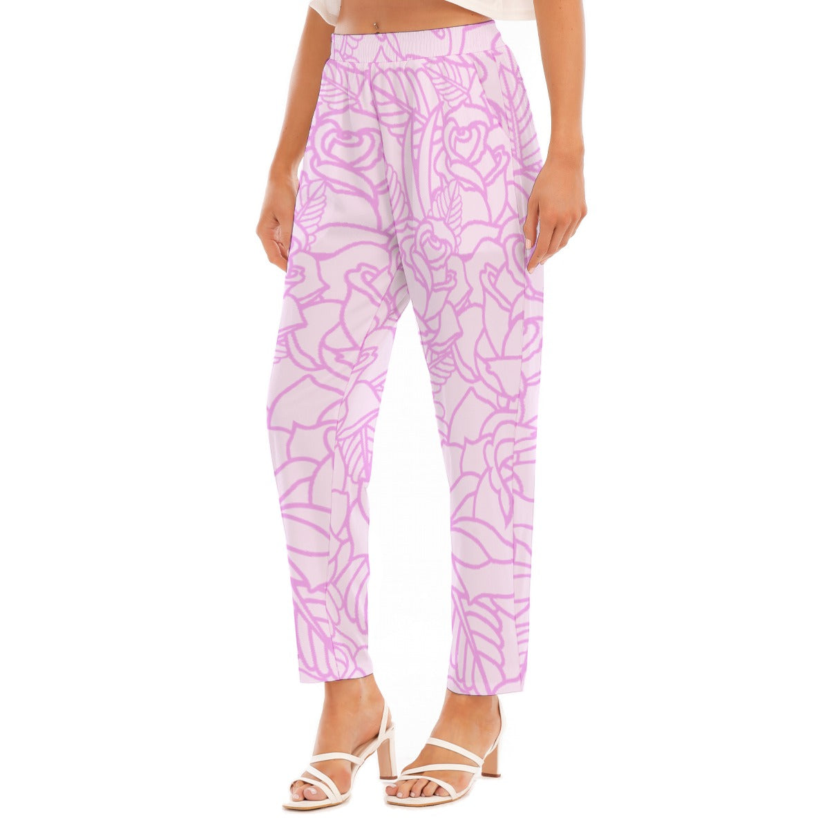 All-Over Print Women's Loose Straight-leg Pants