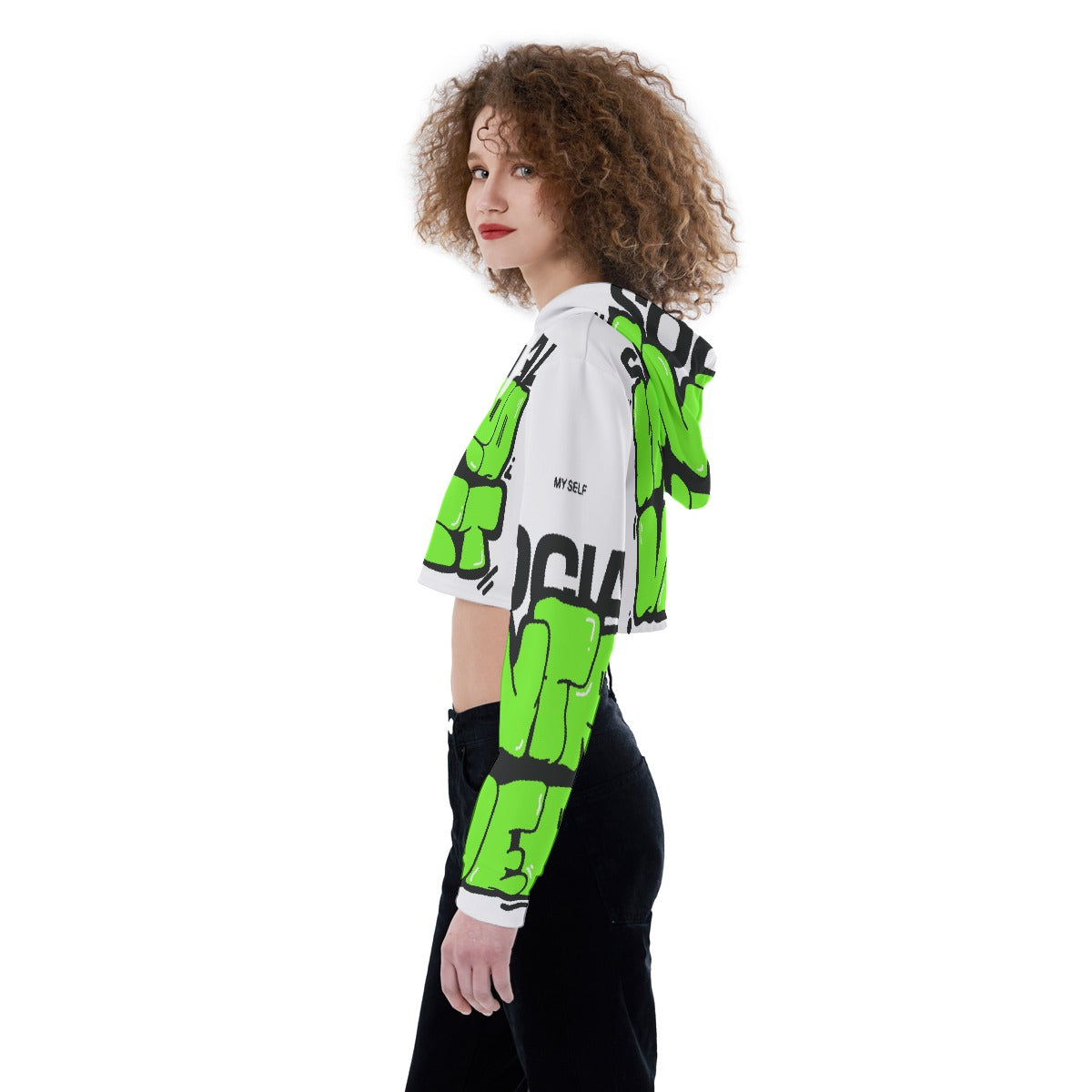 All-Over Print Women's Crop Top Hoodie