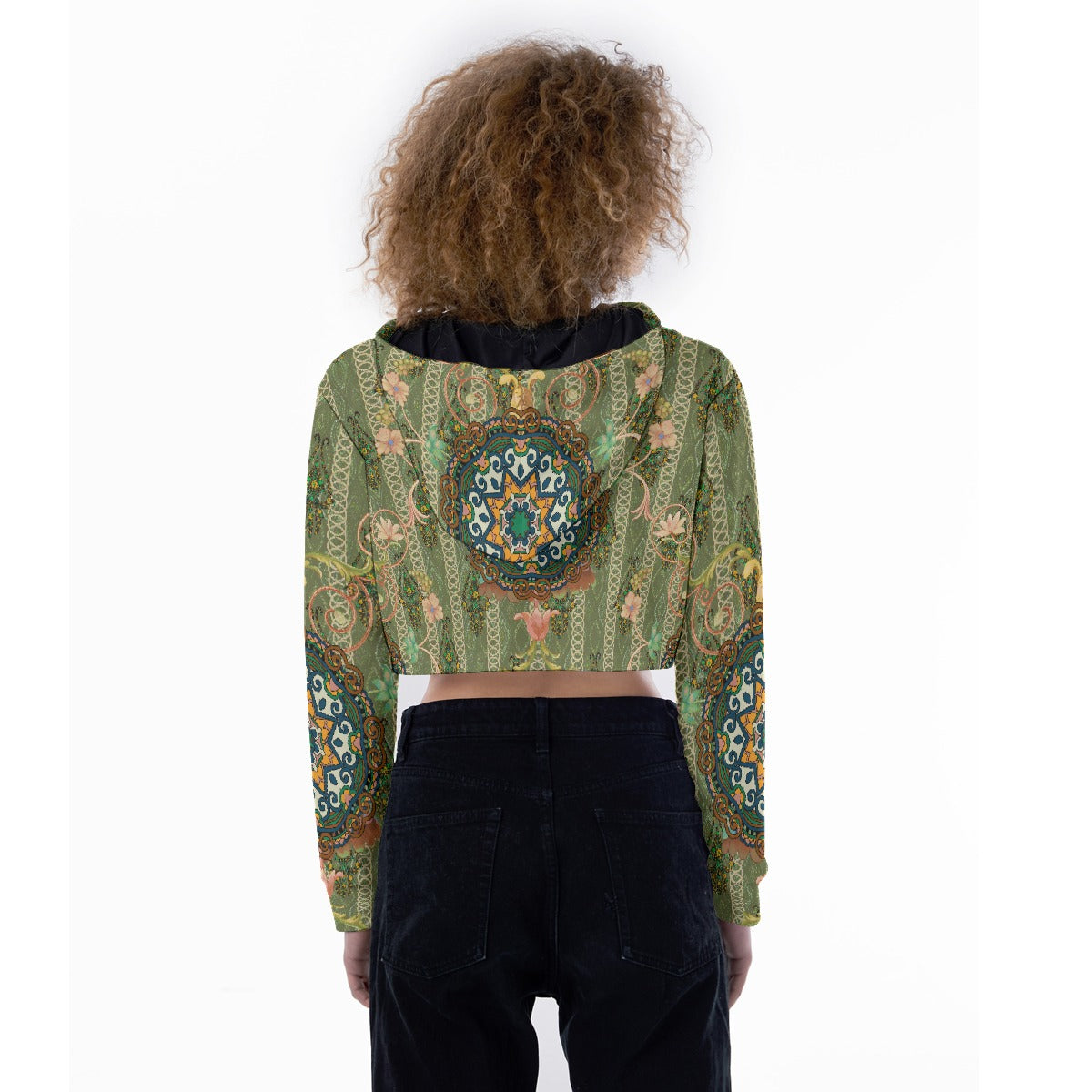 All-Over Print Women's Crop Top Hoodie