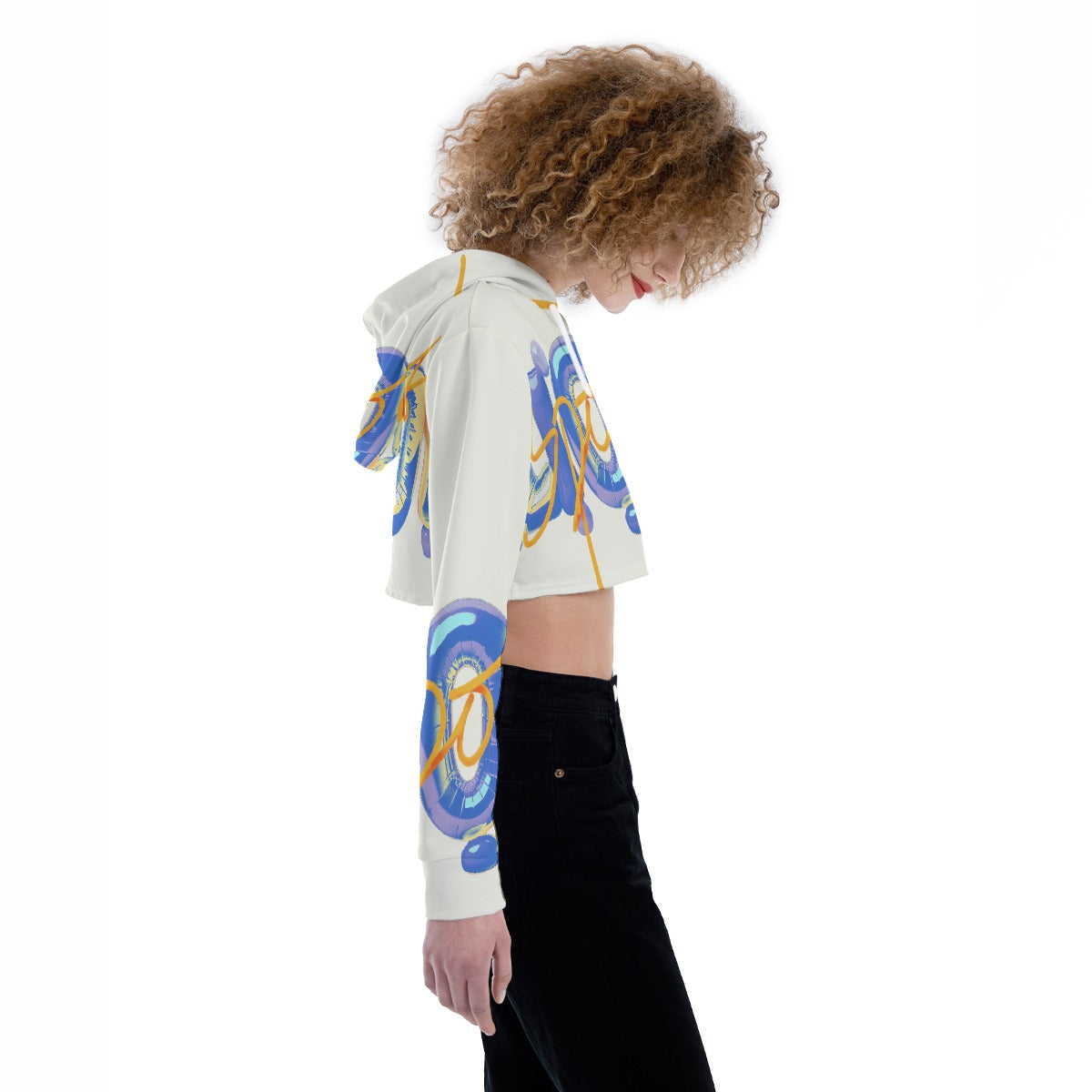 All-Over Print Women's Crop Top Hoodie