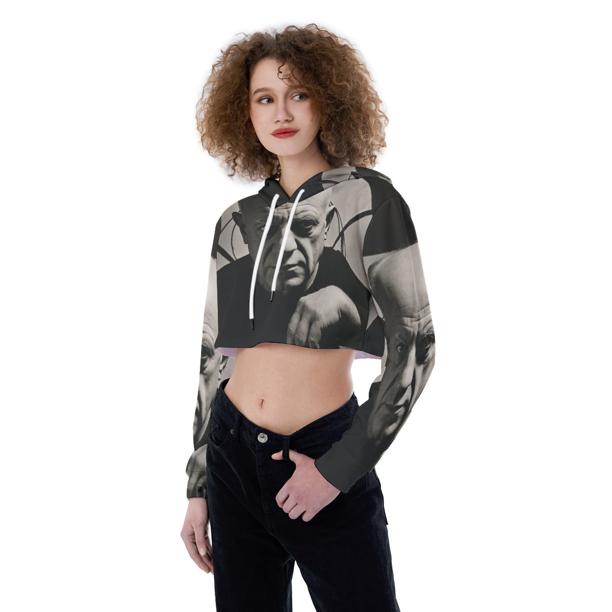 All-Over Print Women's Crop Top Hoodie