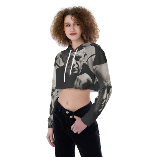 All-Over Print Women's Crop Top Hoodie