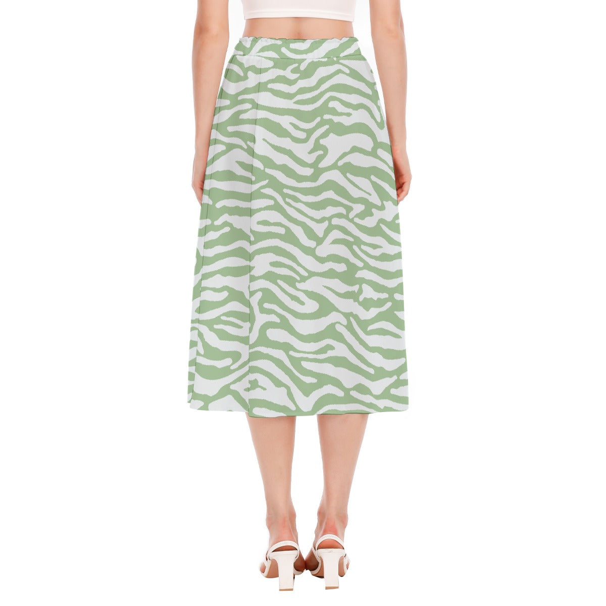 All-Over Print Women's Long Section Chiffon Skirt