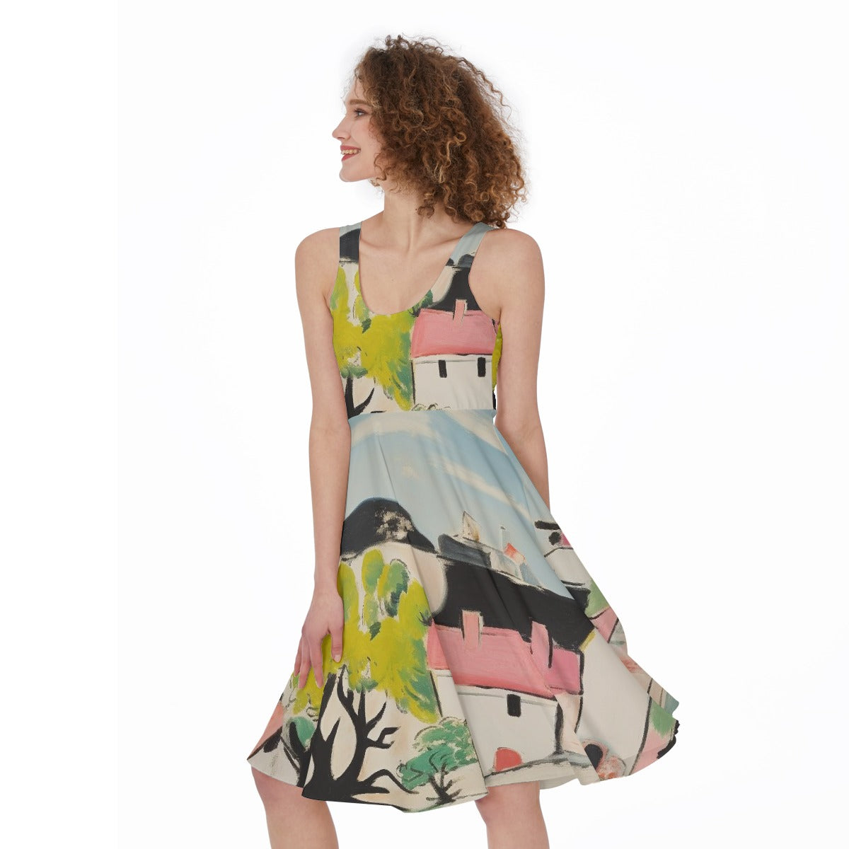 All-Over Print Women's Sleeveless Dress