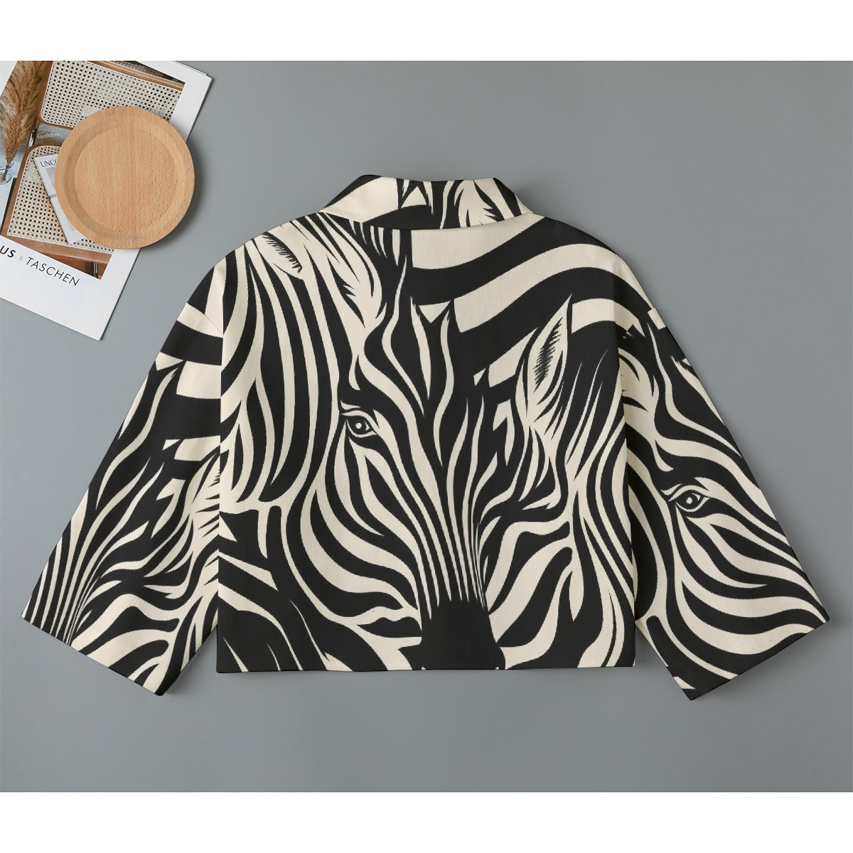 All-Over Print Women's Cropped Jacket | 245GSM Cotton