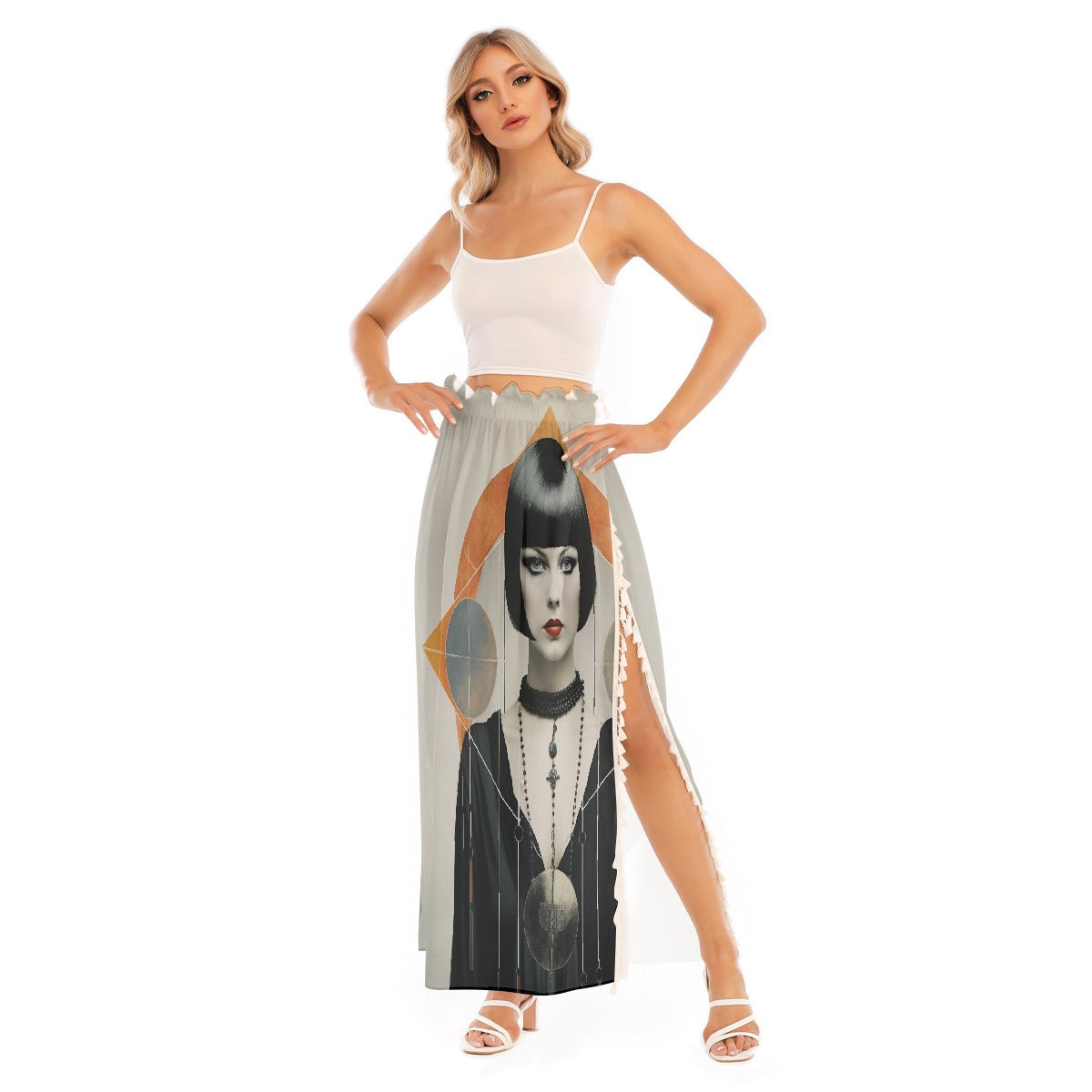 All-Over Print Women's Side Split Skirt