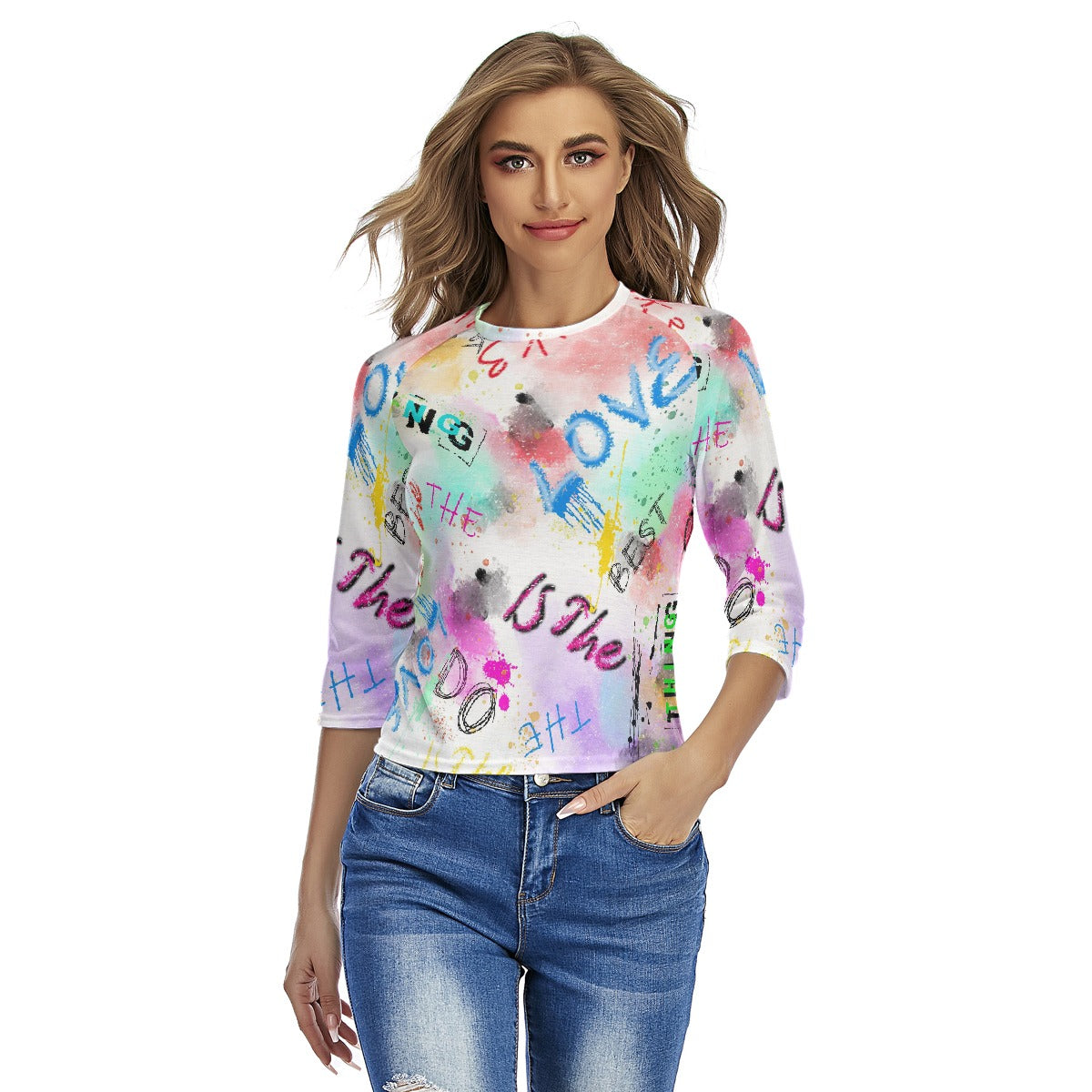 All-Over Print Women's Raglan Sleeves T-shirts