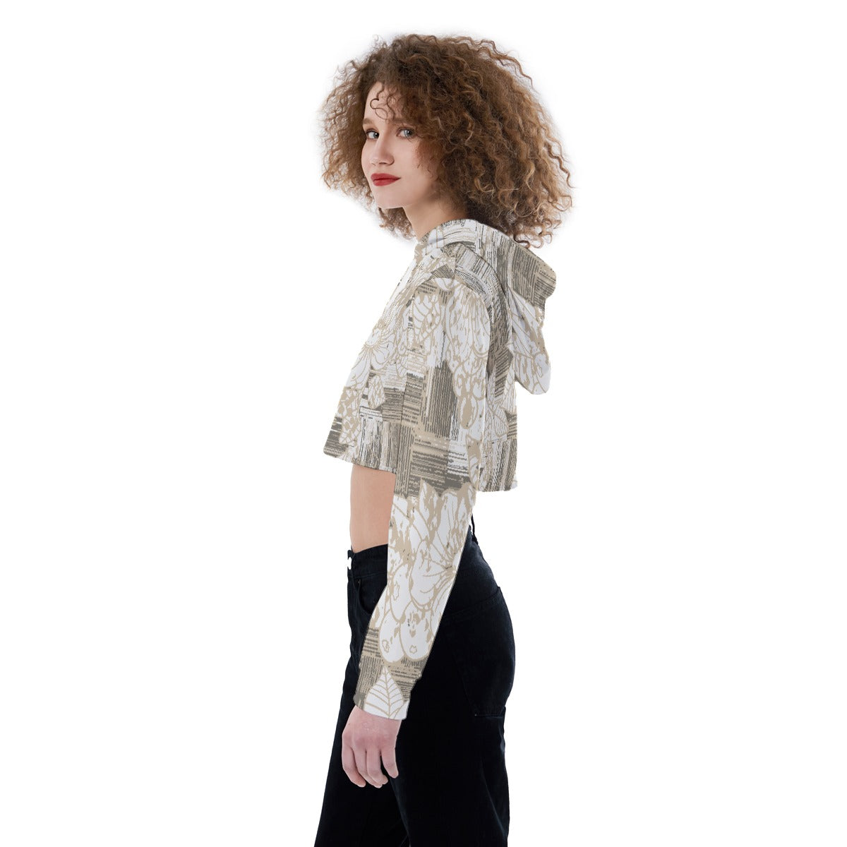 All-Over Print Women's Crop Top Hoodie