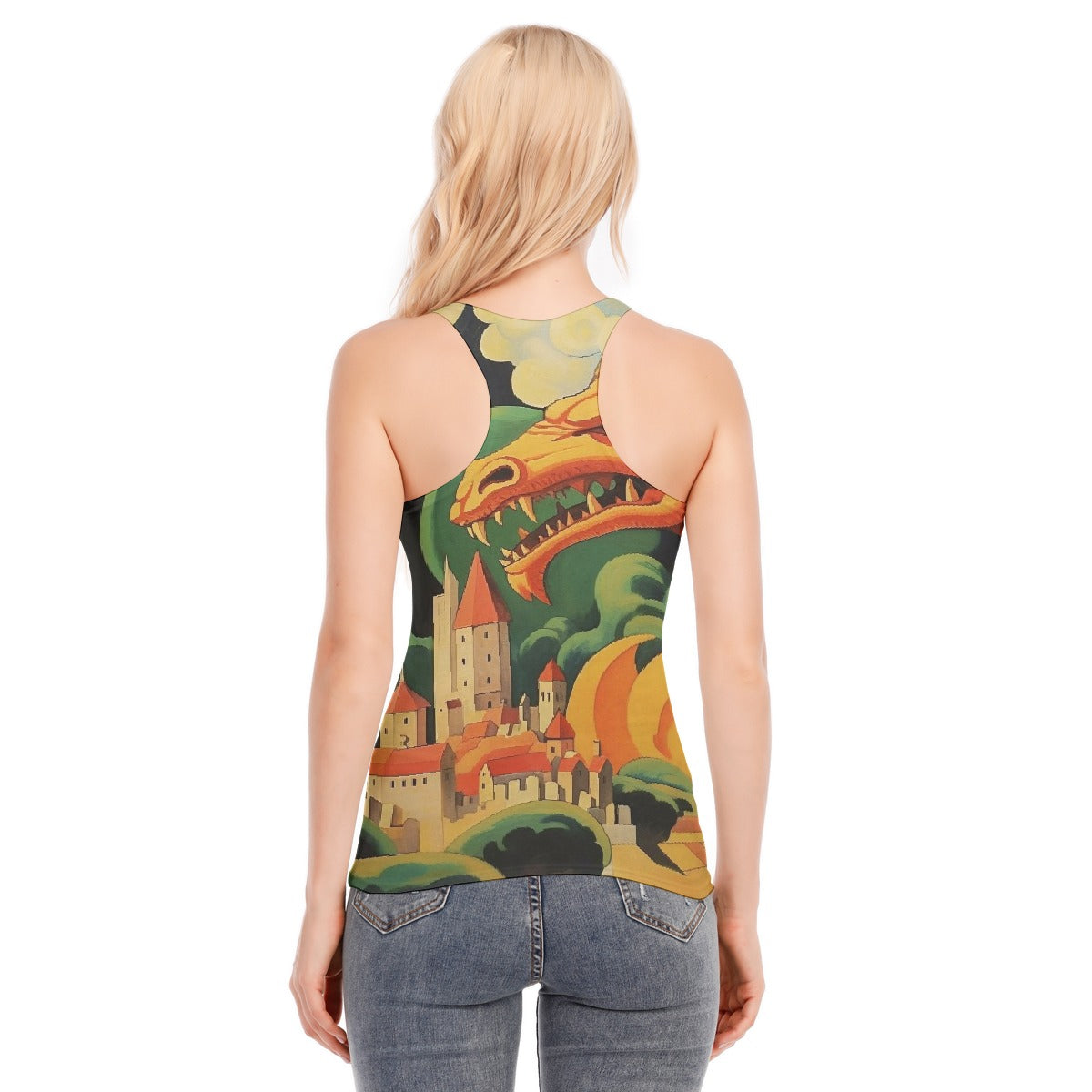 All-Over Print Women's Racer Vest | 190GSM Cotton